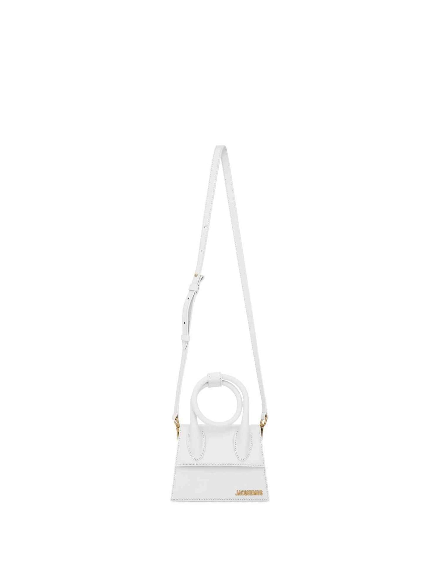 Le Chiquito Noeud Leather Bag in White