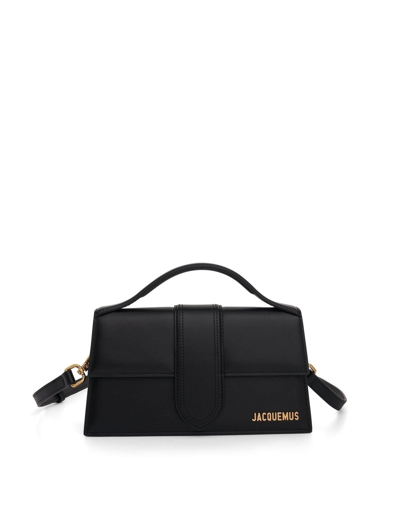 JACQUEMUS Womens Le Grand Bambino Leather Bag in Black