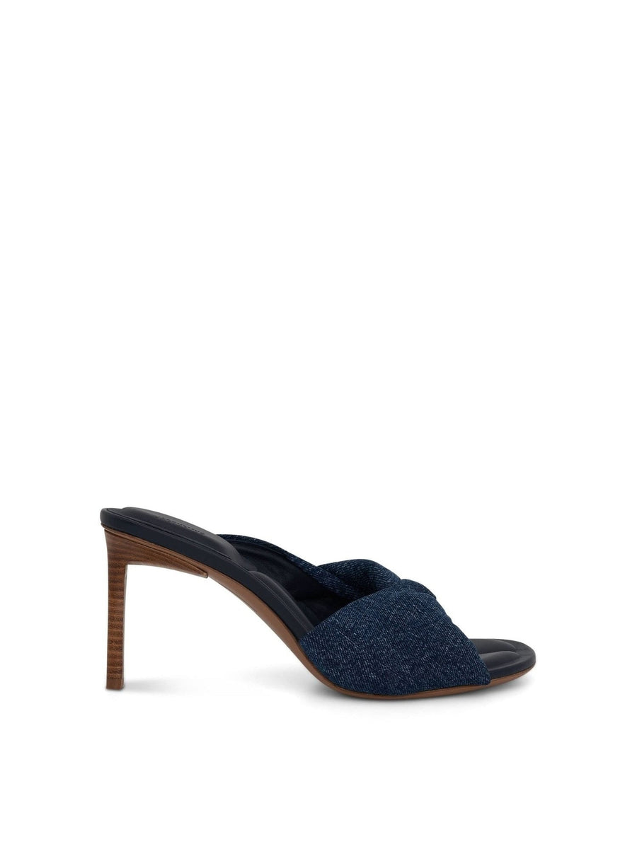 Bagnu Twist Towel Mules in Blue Side View | JACQUEMUS