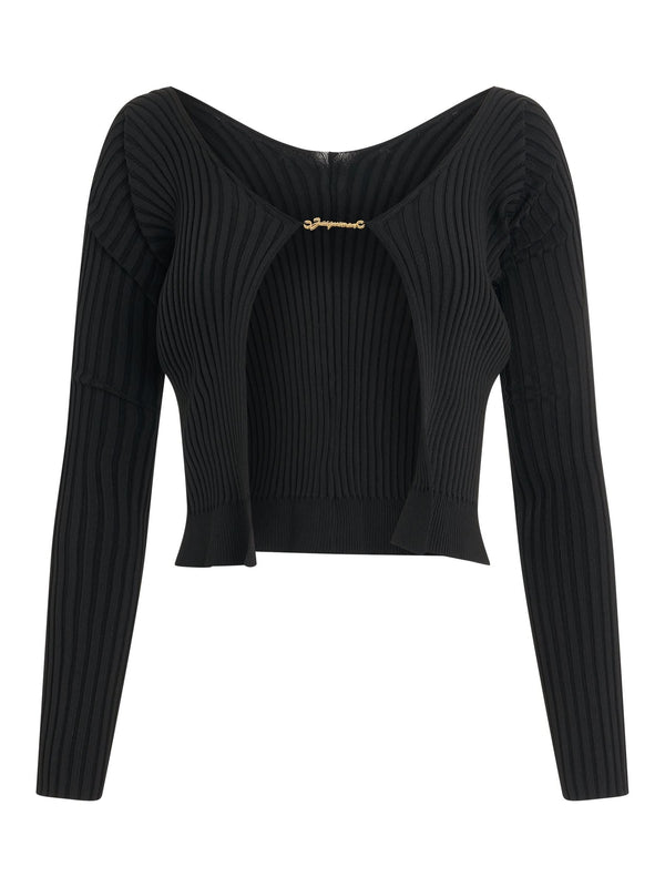 Pralu Longue Charm Cardigan in Black