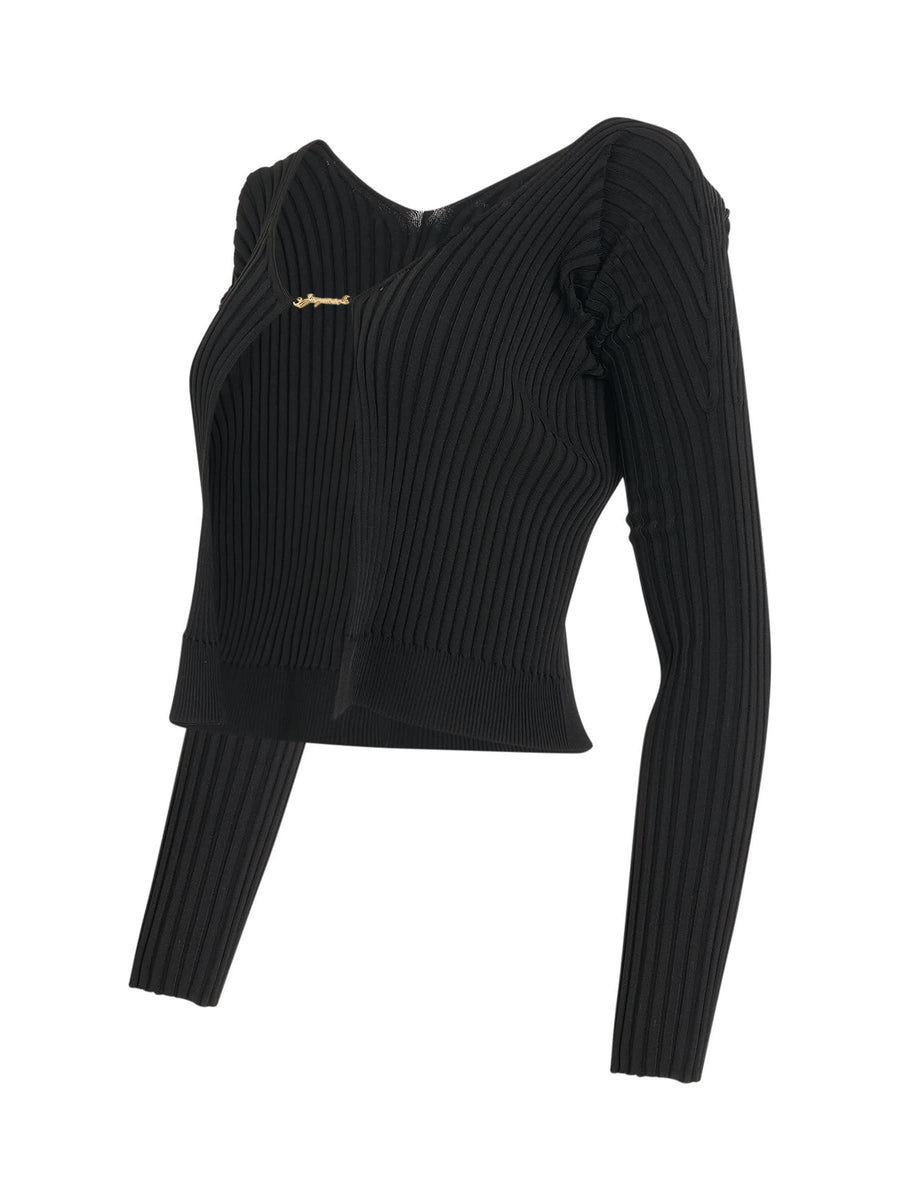Pralu Longue Charm Cardigan in Black