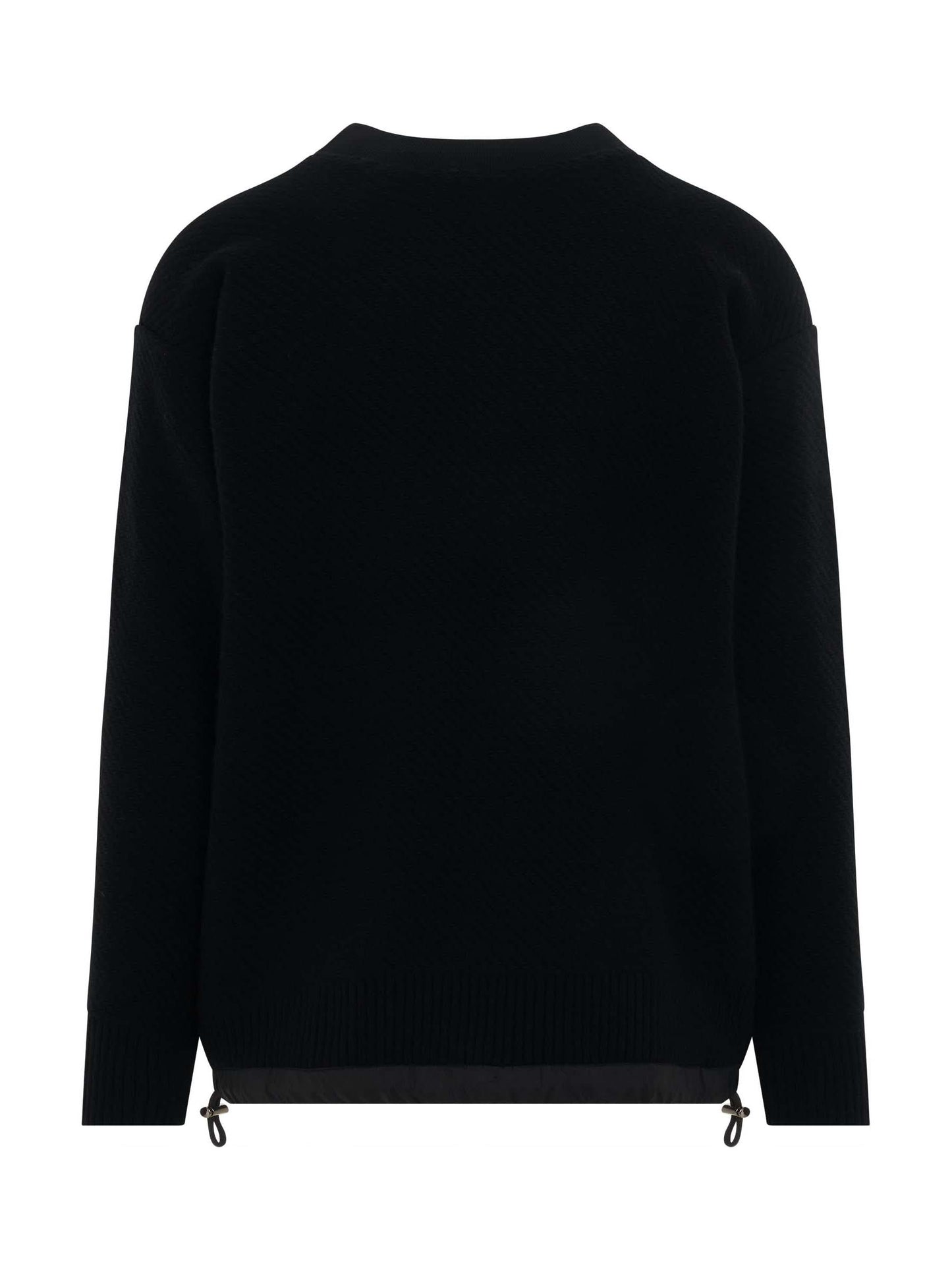 Wool Knit Pullover in Black