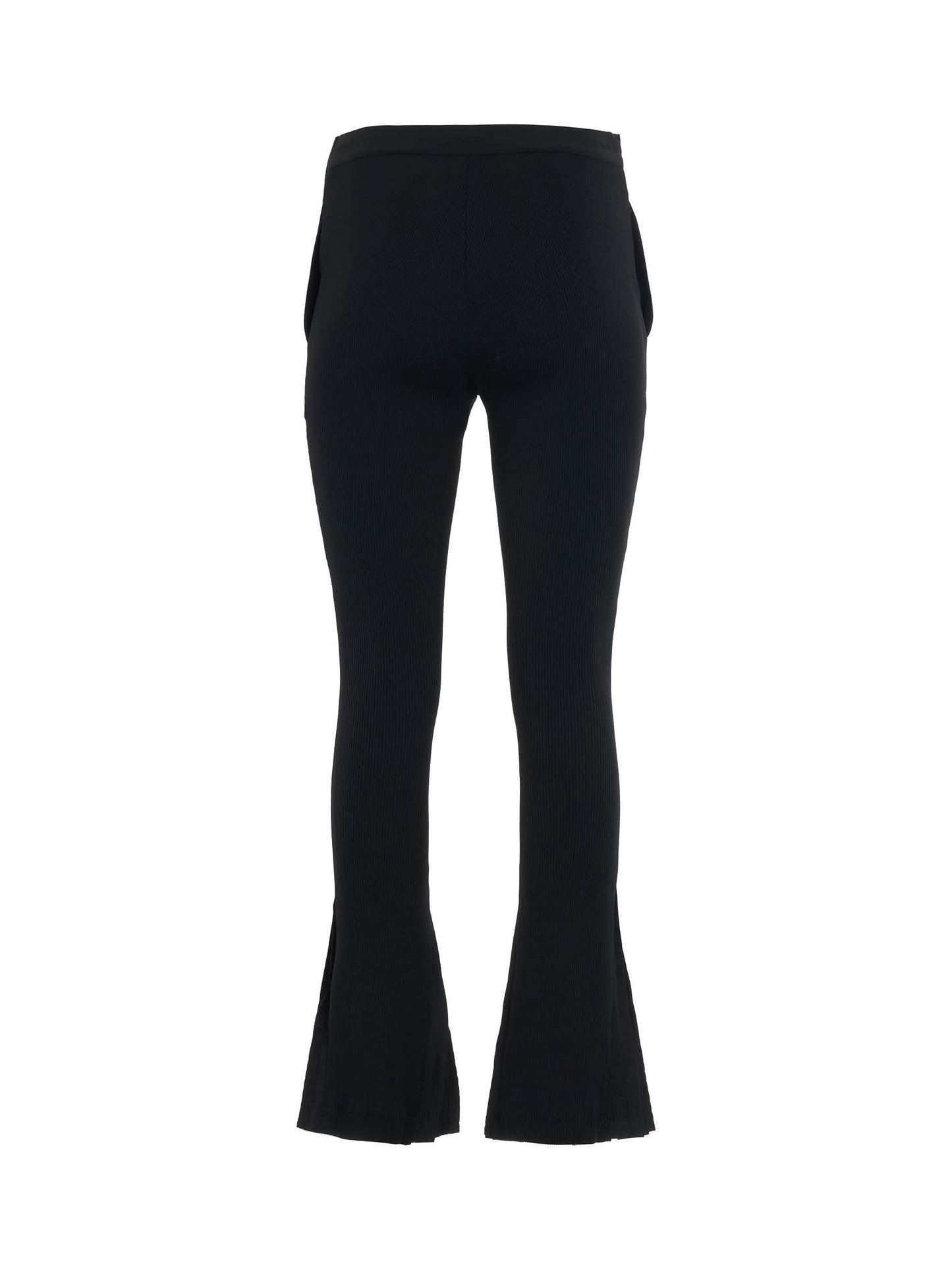 Cotton Gabardine Pleated Pants in Black