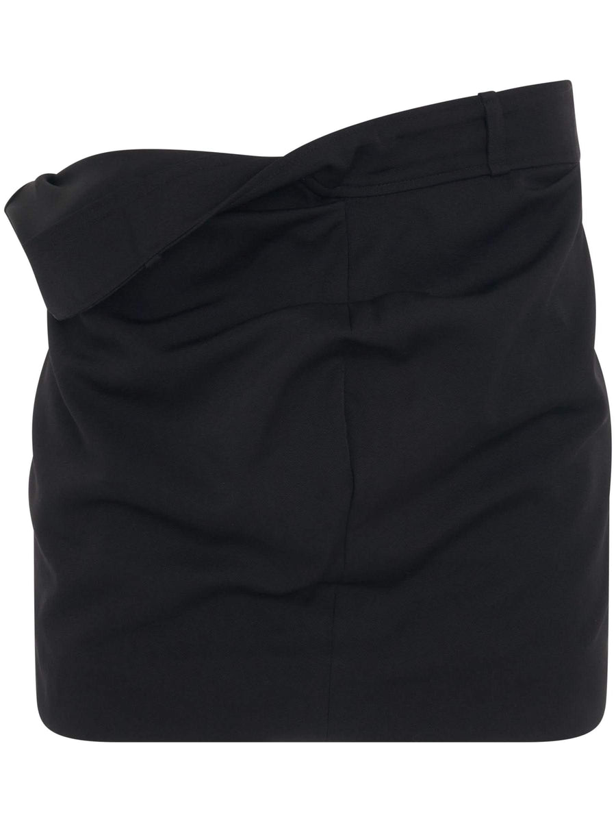 Bahia Twist Mini Skirt in Black