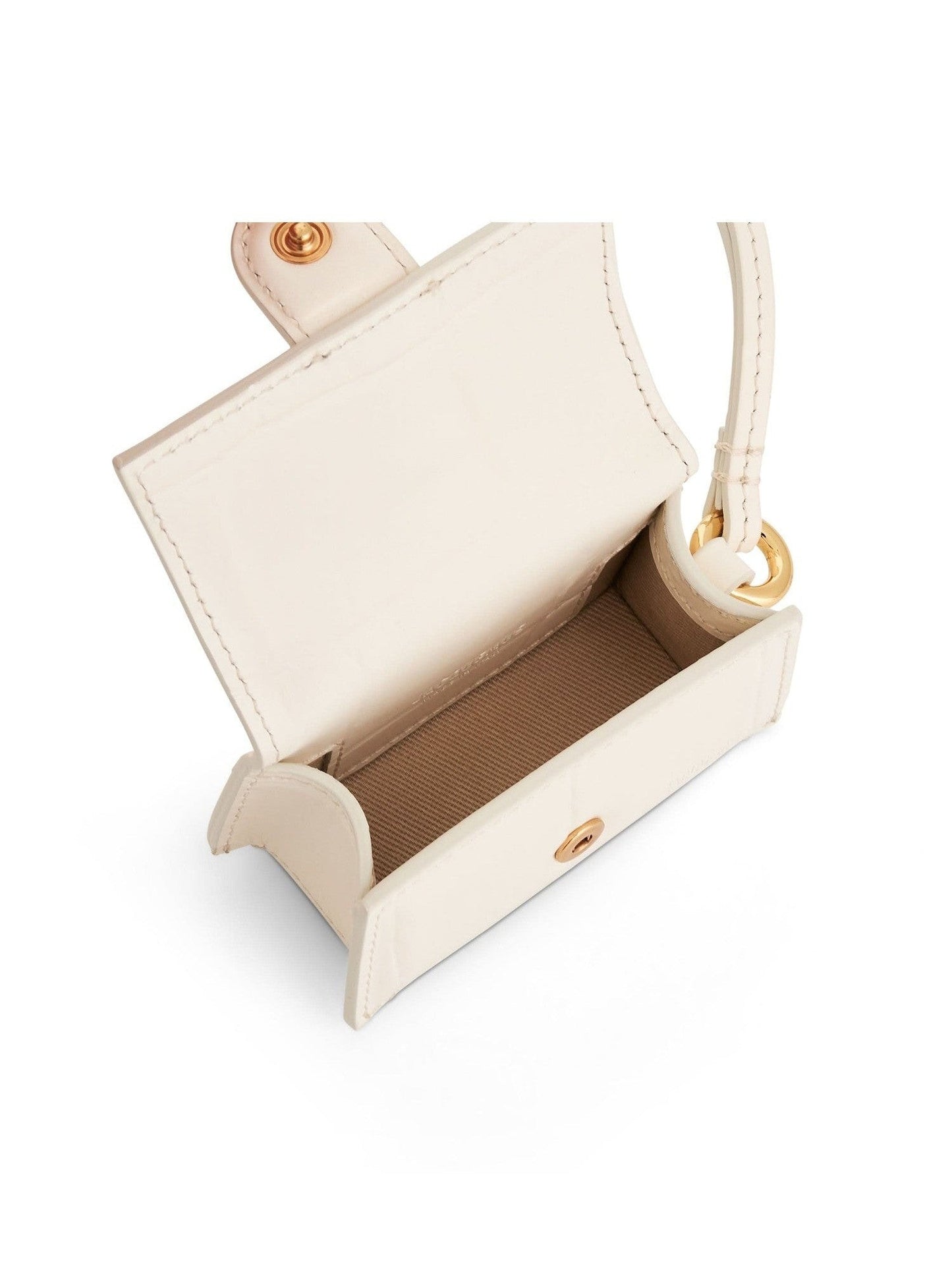 Le Porte Bambino Leather Pouch in Light Ivory
