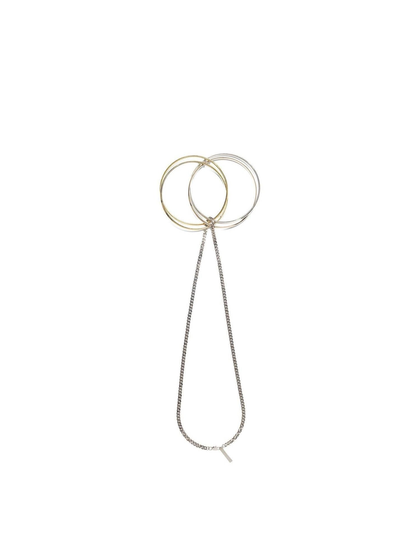 Multi-Ring Necklace in Gold