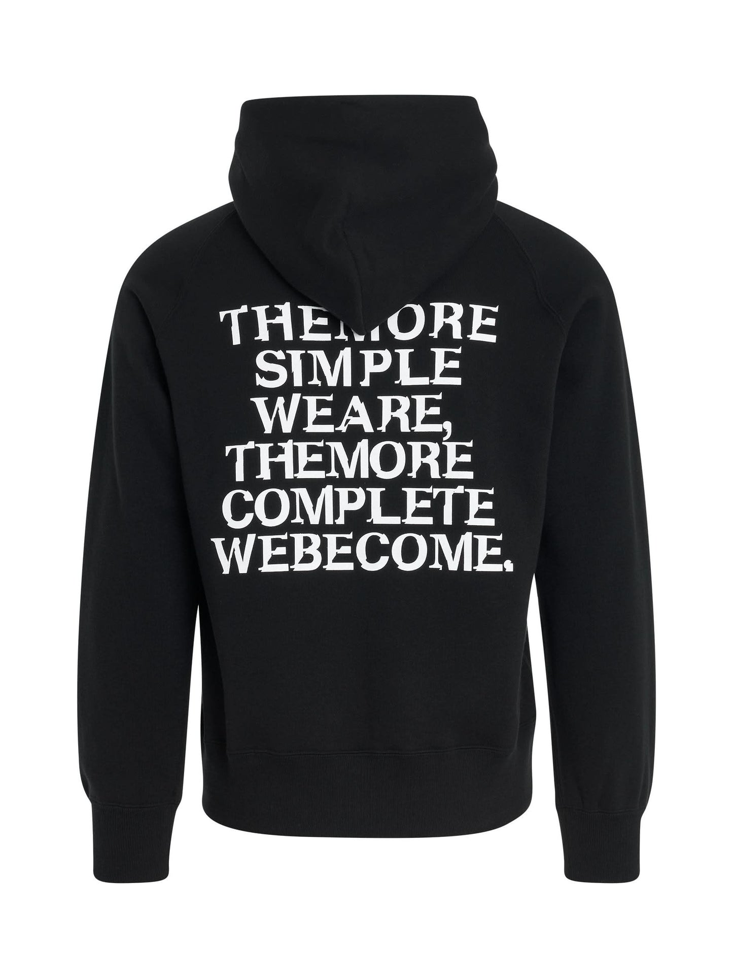 "Simple" Print Hoodie in Black