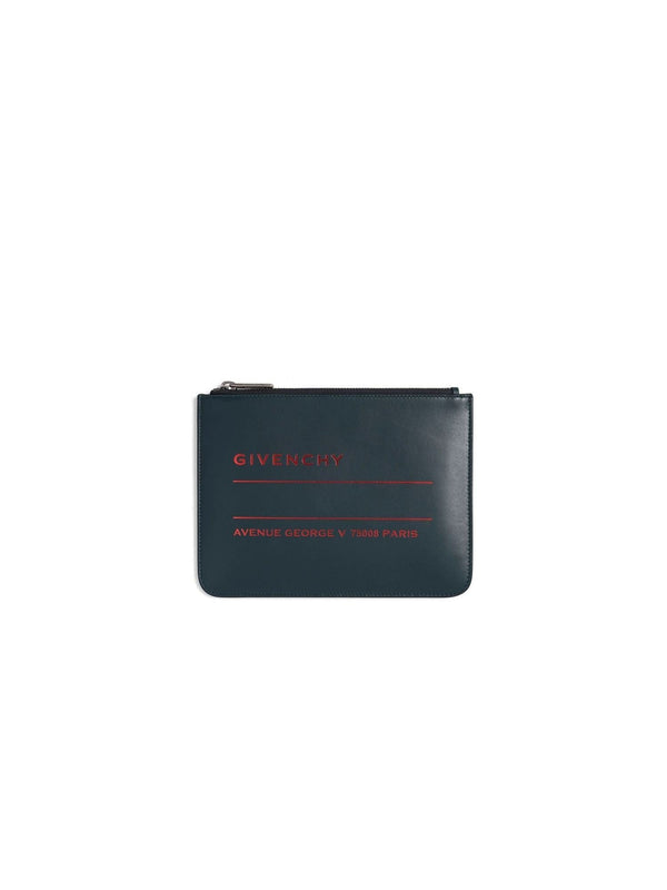 Medium Zip Pouch in Oil Blue
