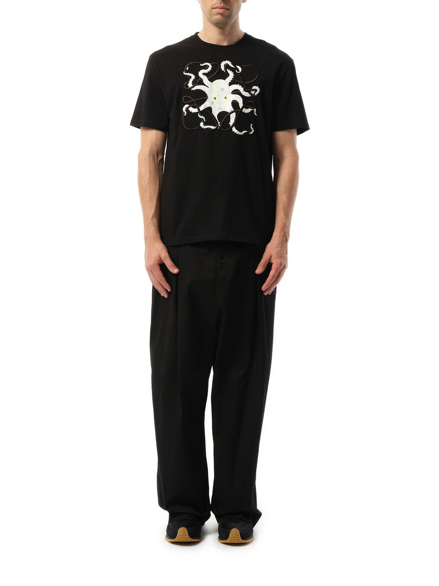 Loewe Suna Fujita Octopus Print T-Shirt in Black