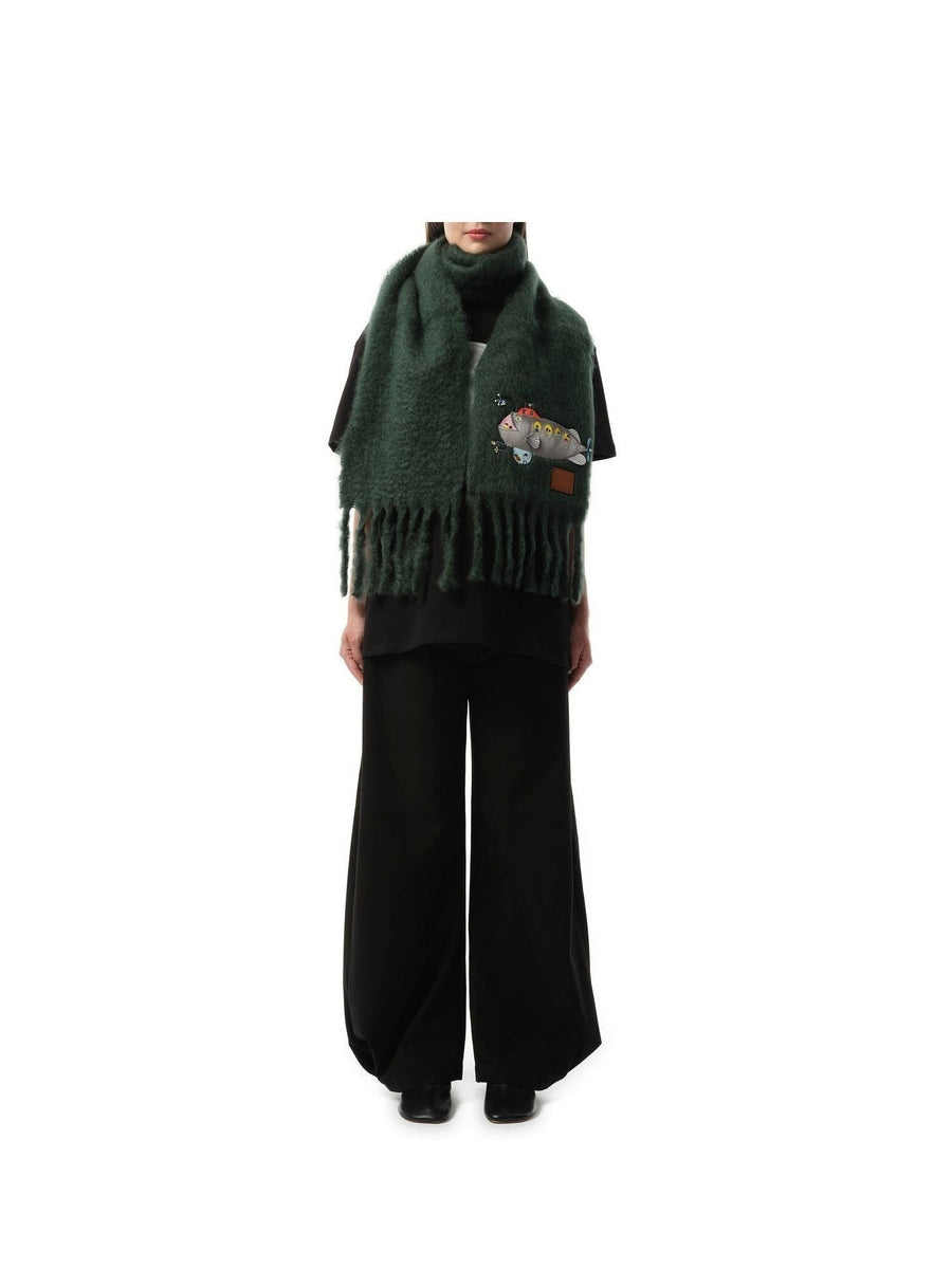 Loewe Submarine Scarf in Deep Forest