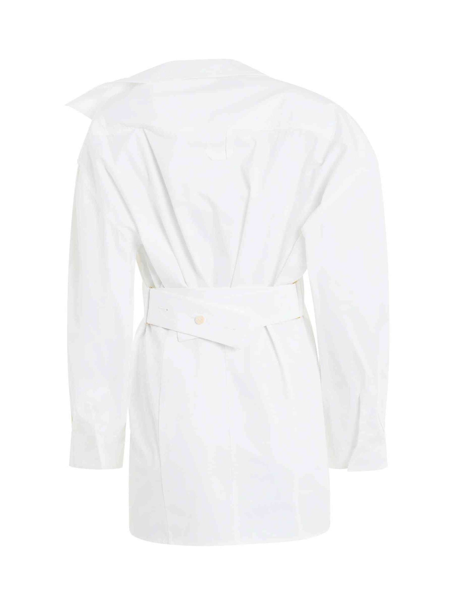 La Mini Robe Chemise Dress in White