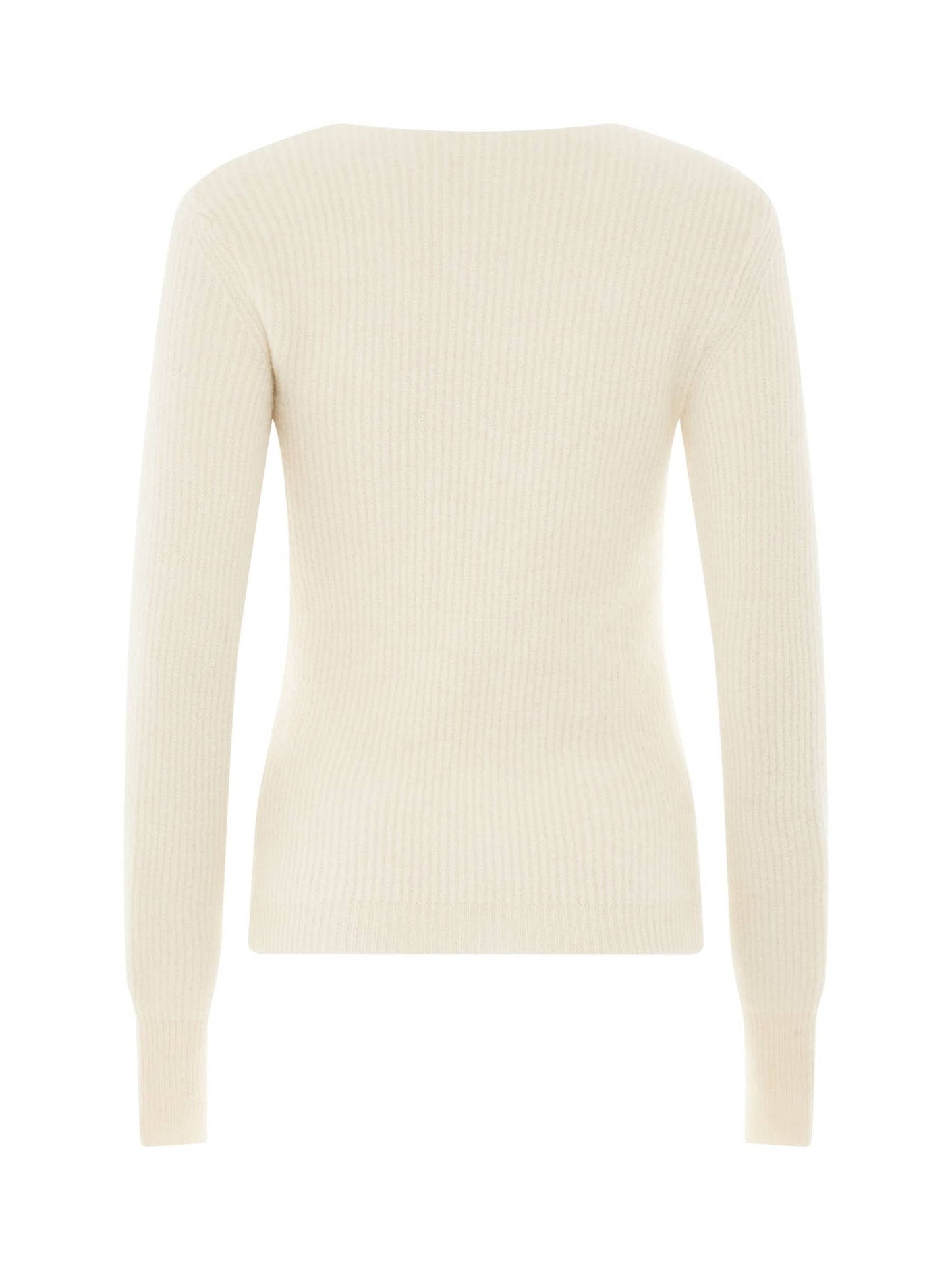 Pau Asymmetric Cardigan in Light Beige