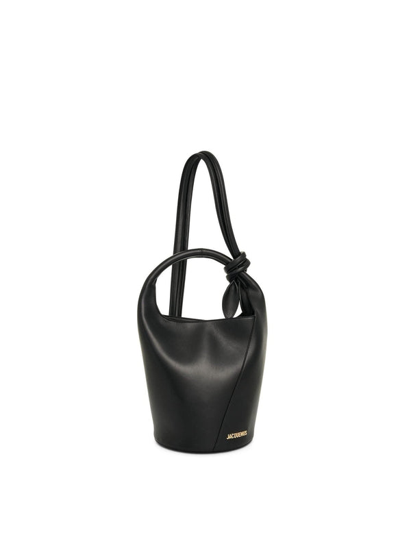 Le Petit Tourni Leather Bag in Black