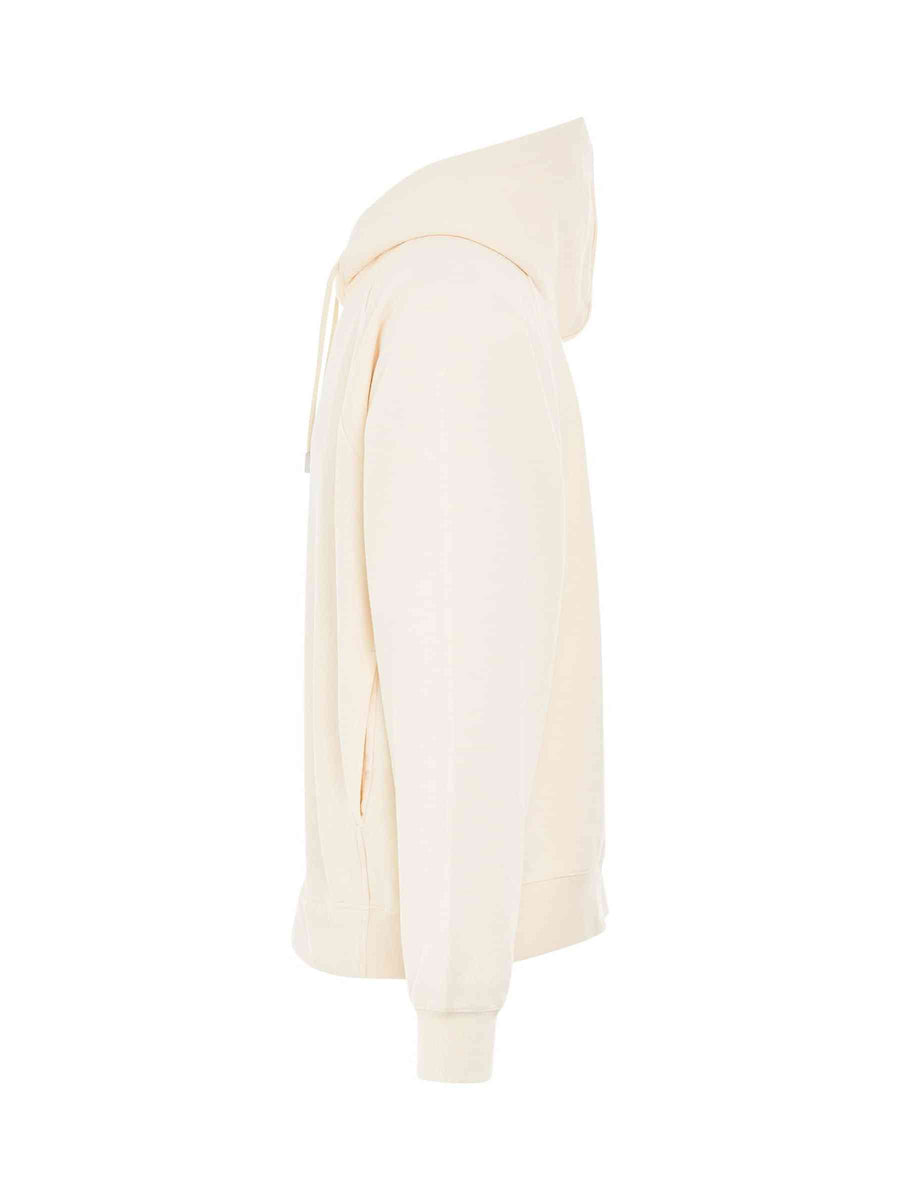 Typo Logo Hoodie in Light Beige