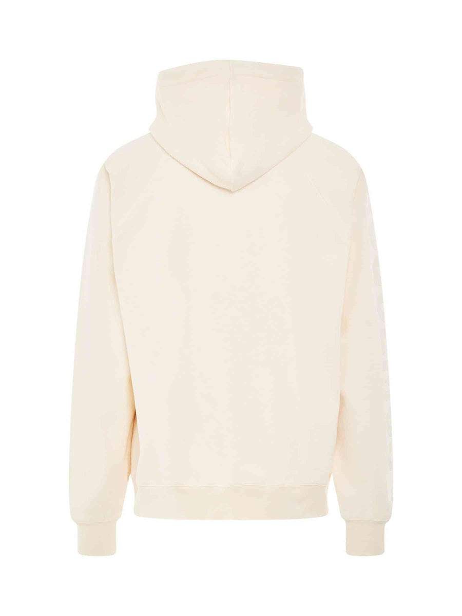 Typo Logo Hoodie in Light Beige