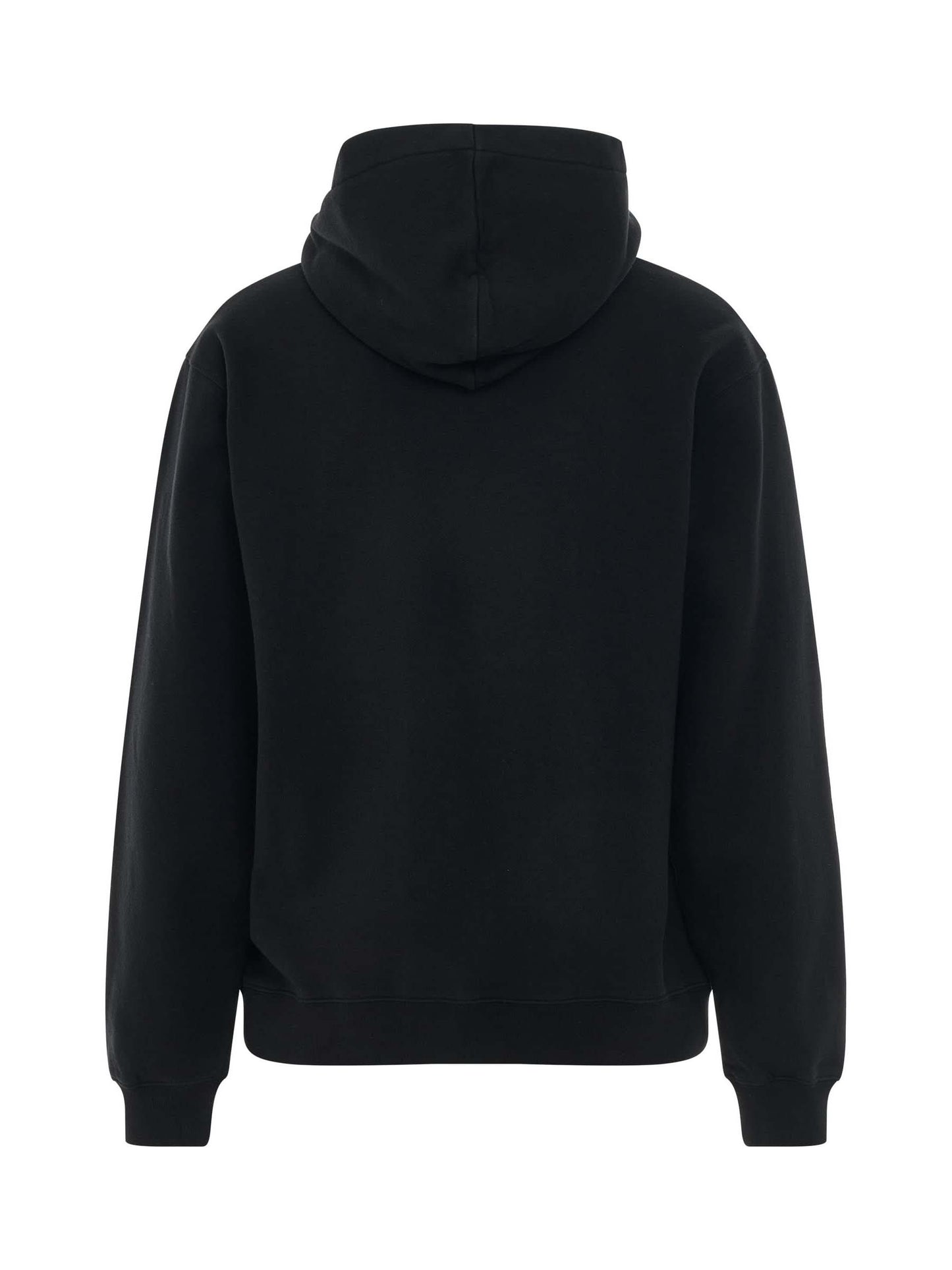 Gros Grain Logo Hoodie in Black