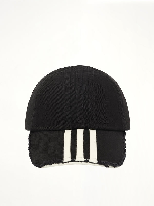 Y-3 黑色条纹棒球帽