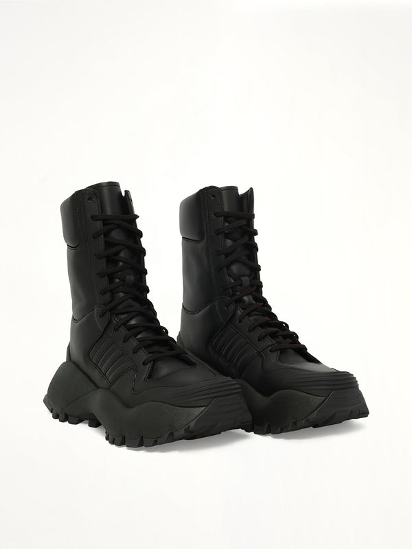 Adidas X Chavarria Forum Boot Mid in Black Front View | WILLY CHAVARRIA