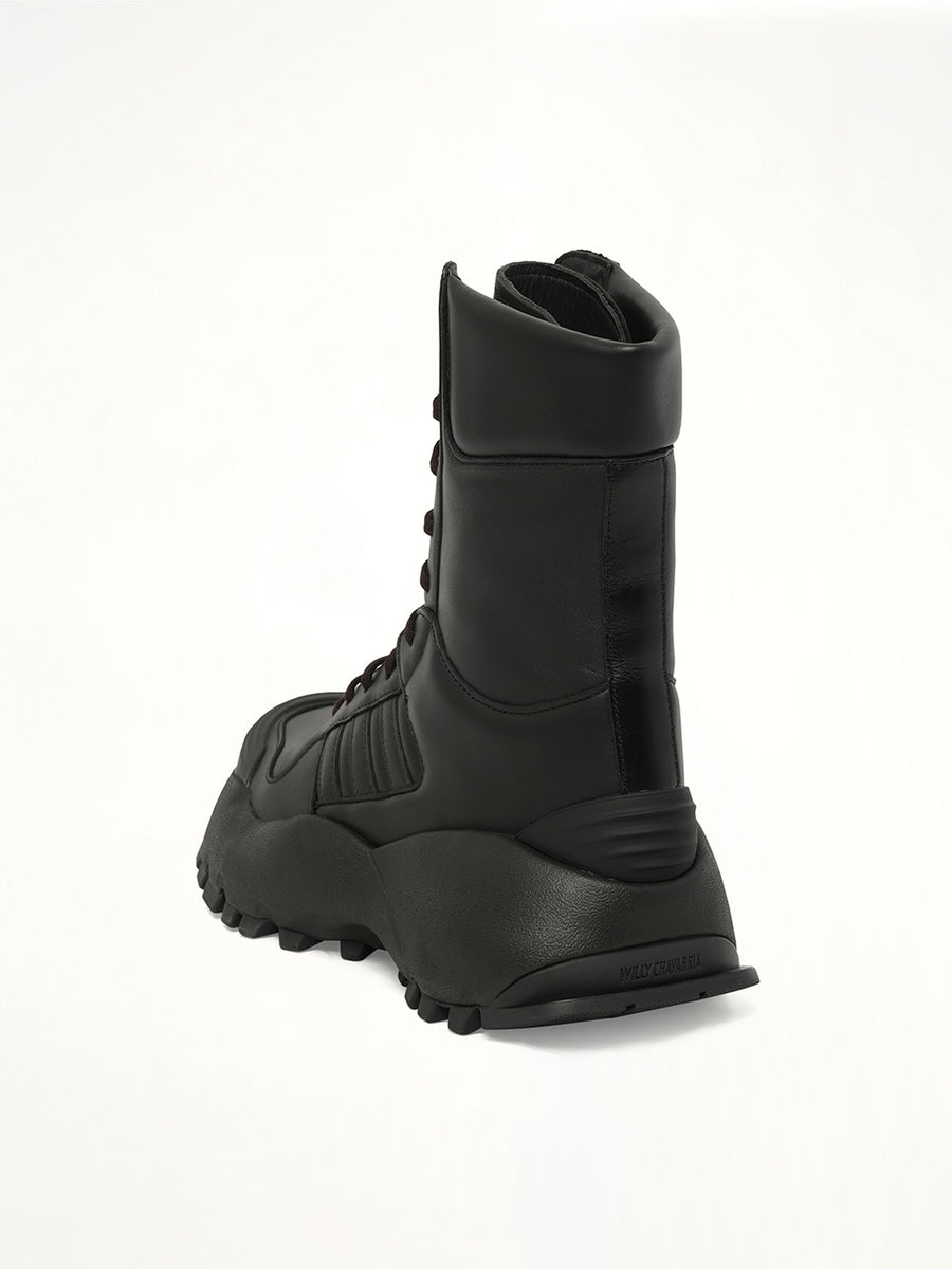 Adidas X Chavarria Forum Boot Mid in Black Back View | WILLY CHAVARRIA