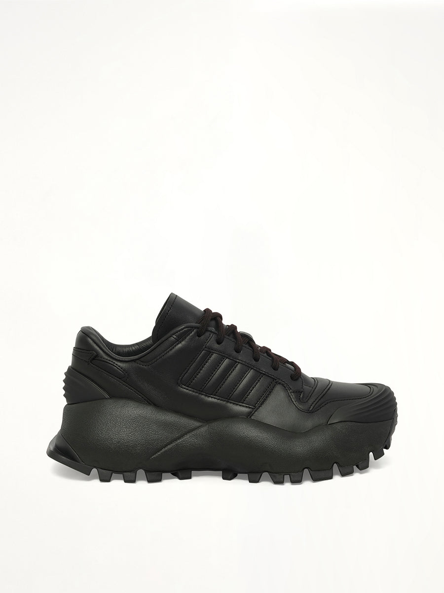Adidas x Chavarria Forum Combat Sneaker in Black Side View | WILLY CHAVARRIA