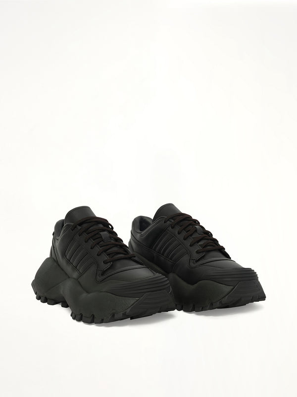 Adidas x Chavarria Forum Combat Sneaker in Black Front View | WILLY CHAVARRIA