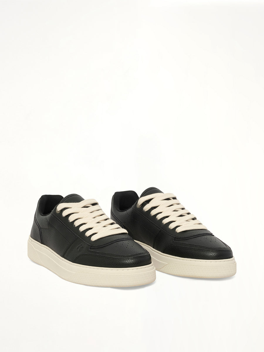Initial Sneaker in Black Front View | REPRESENT