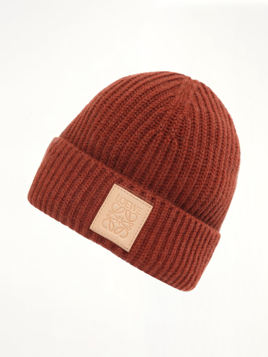 Loewe Beanie in Mahogany