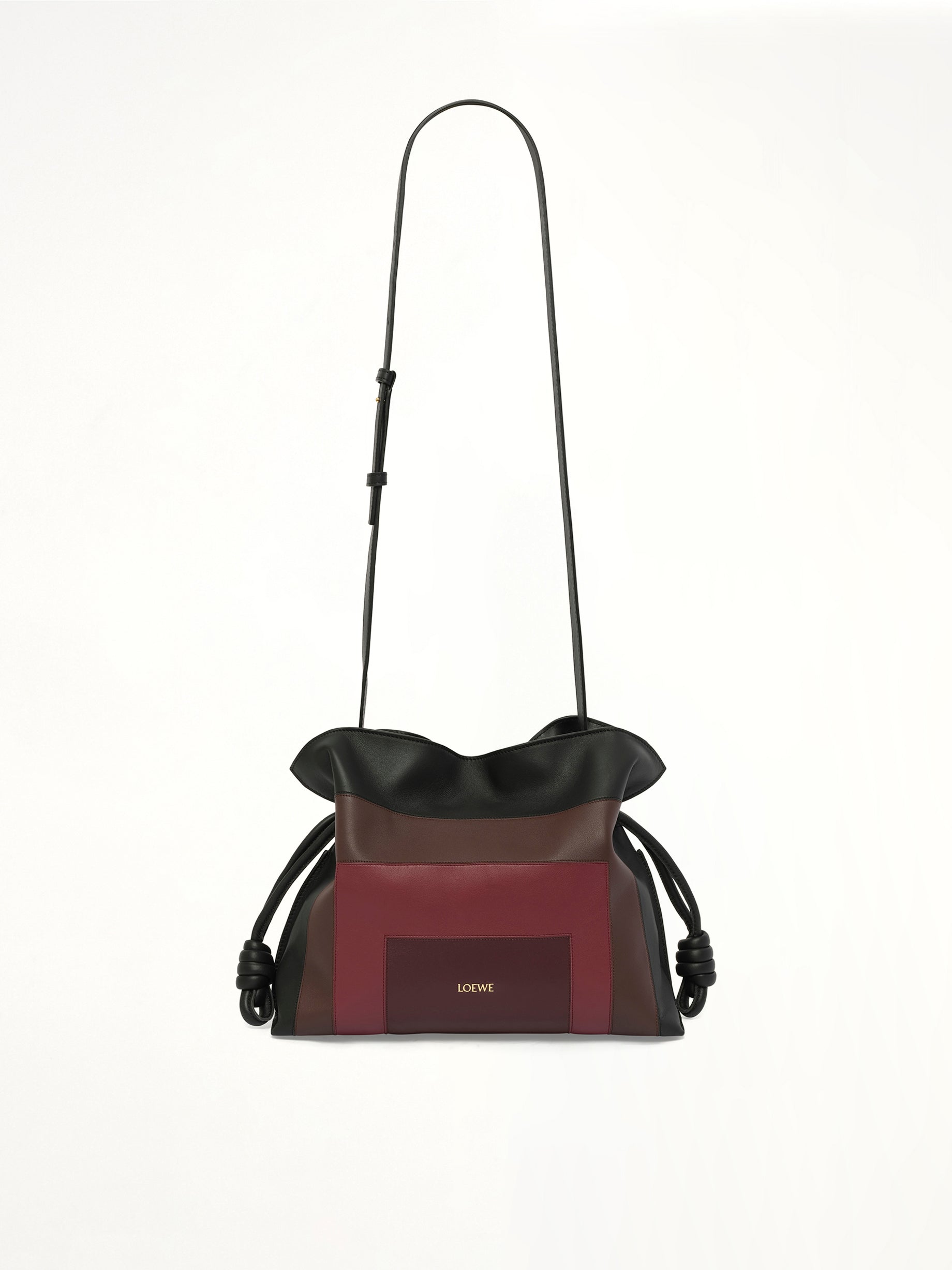 Flamenco Clutch Square in Black/Burgundy