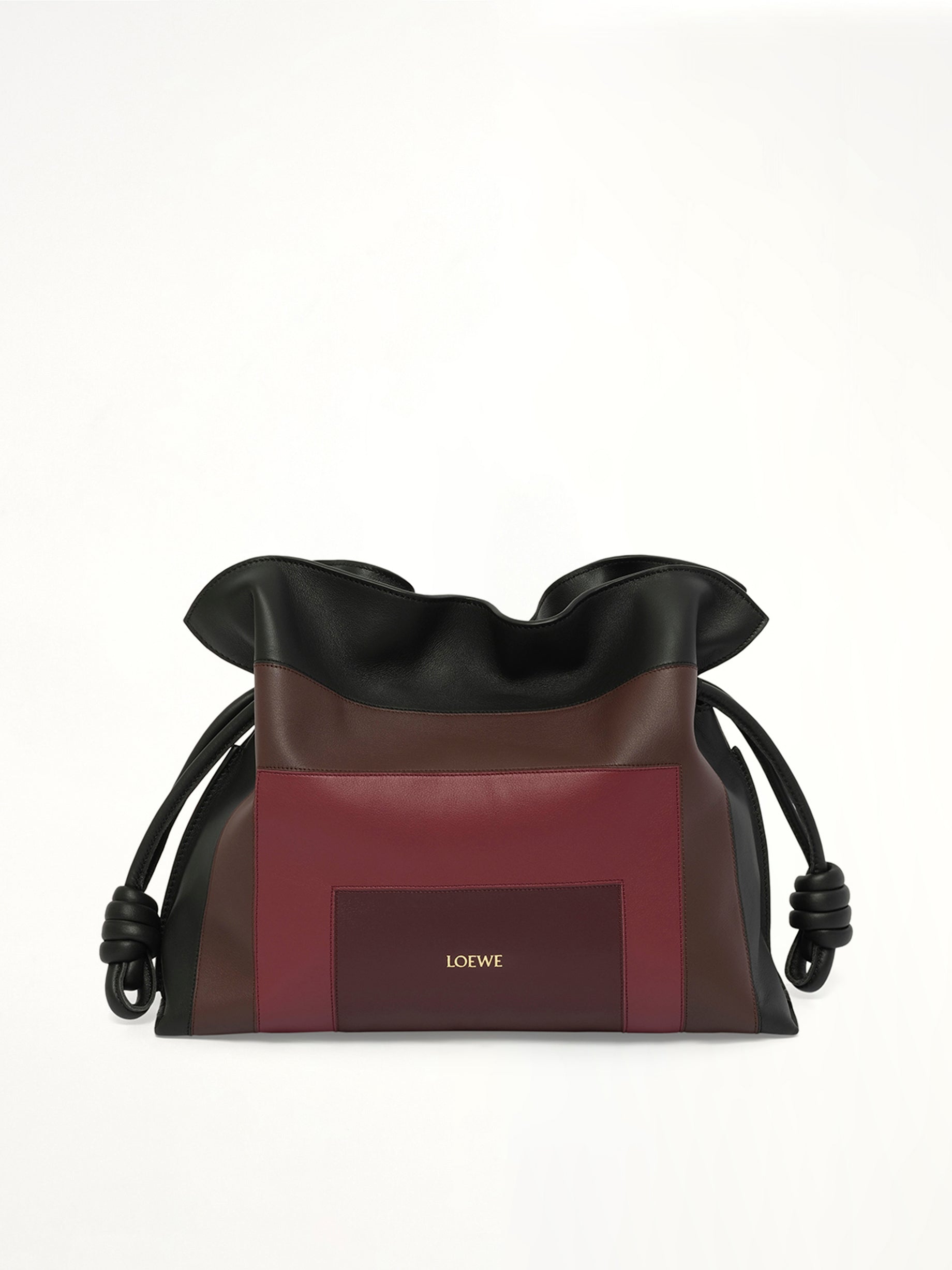 Flamenco Clutch Square in Black/Burgundy