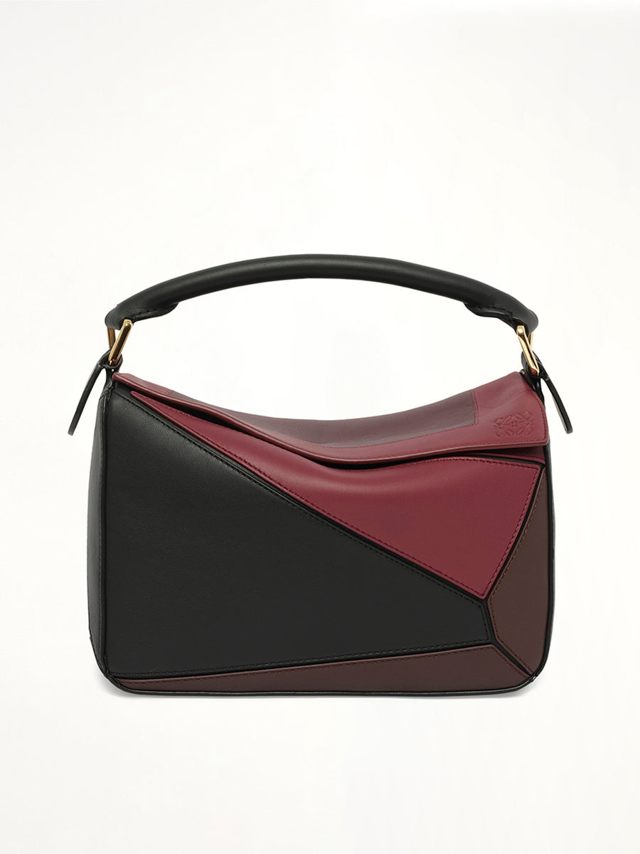 Puzzle S Square in Black/Burgundy