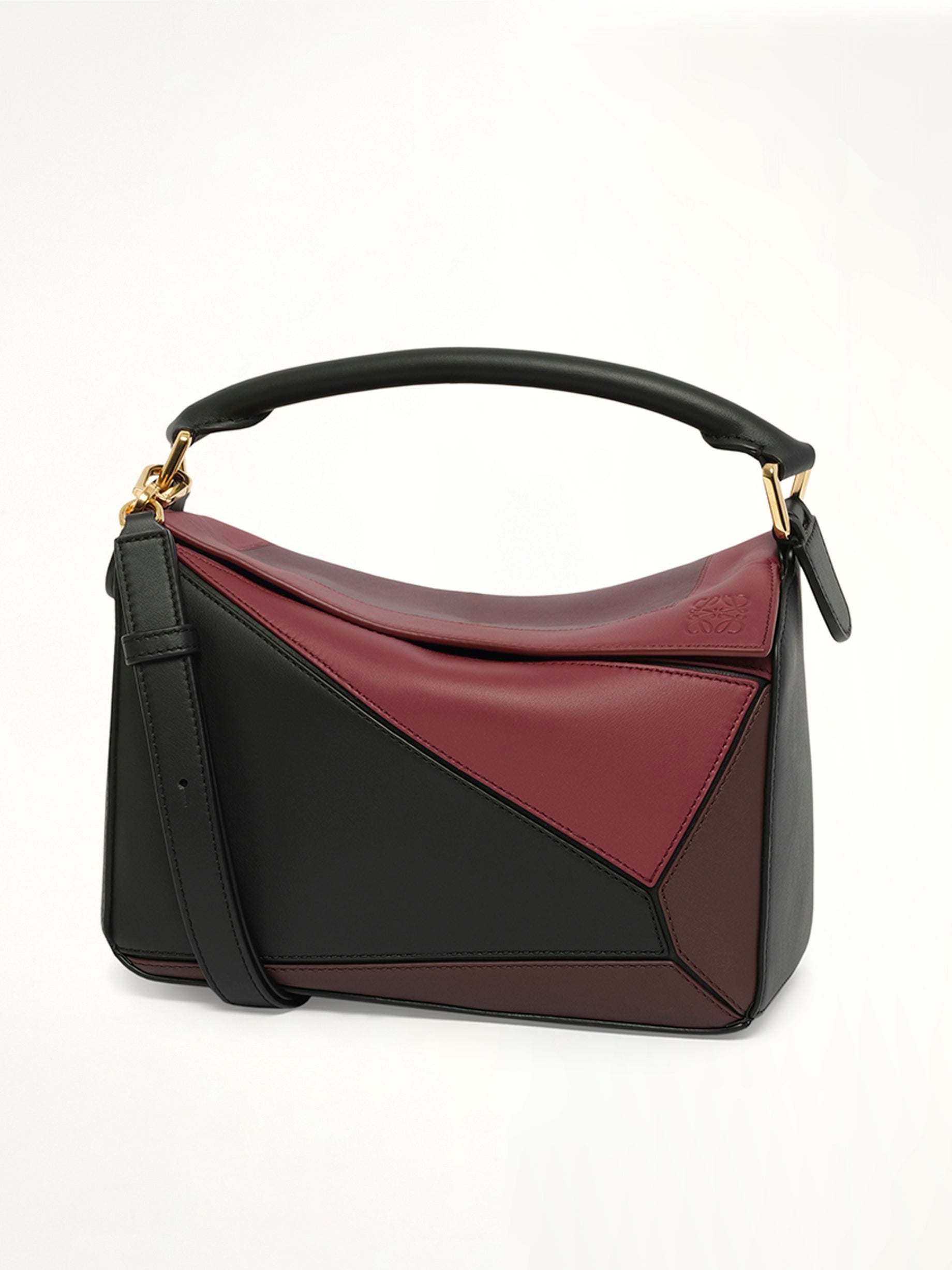 Puzzle S Square in Black/Burgundy