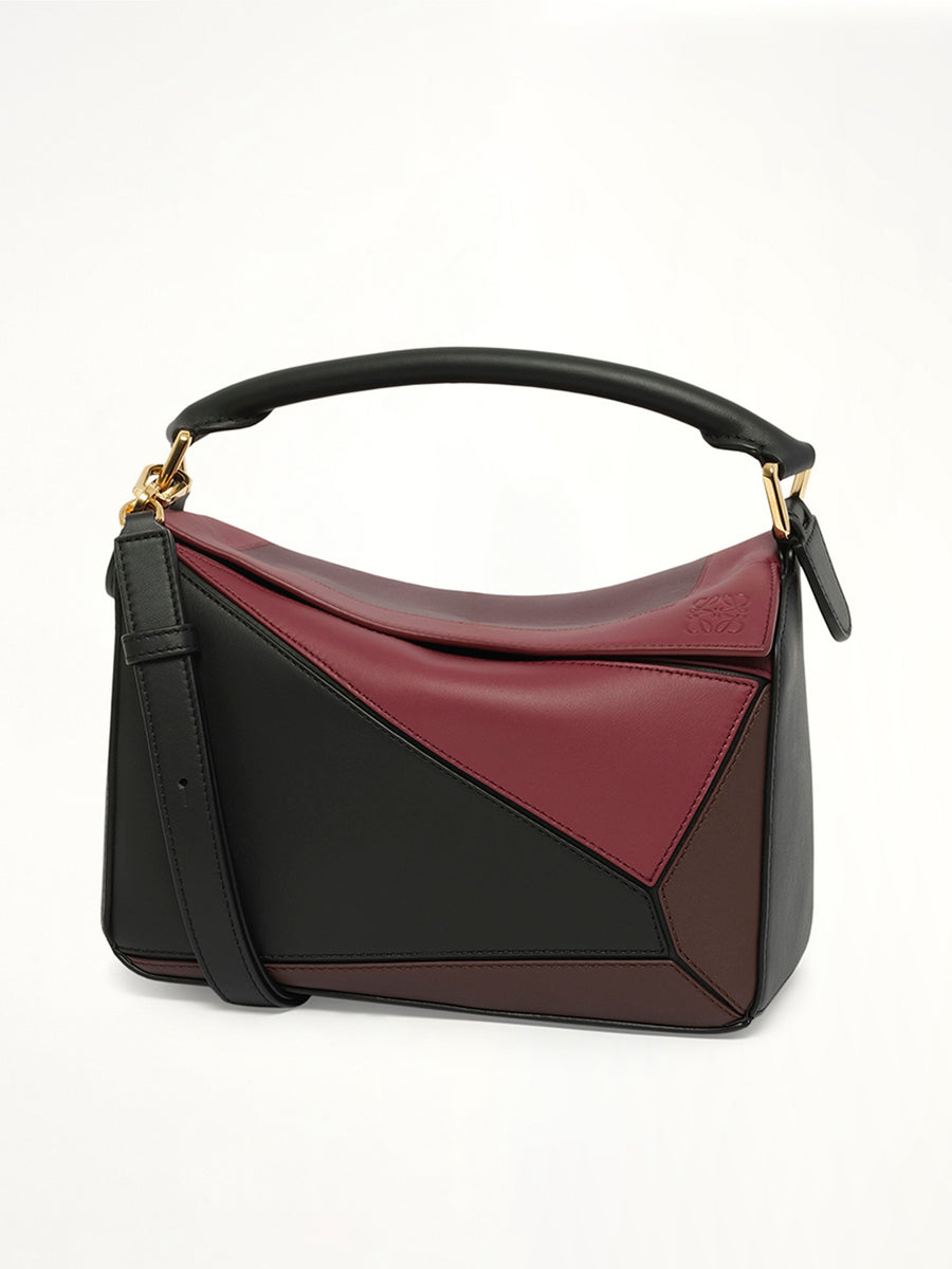 Puzzle S Square in Black/Burgundy