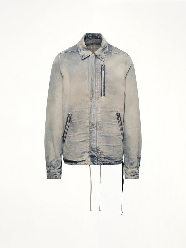 Concealed Zip Front Jacket in Mineral Pearl
