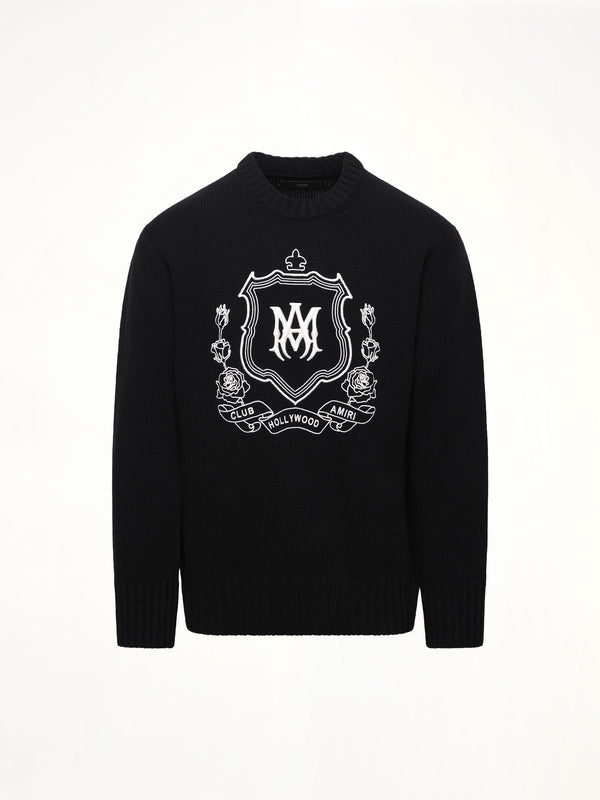 MA Crest Crewneck in Black