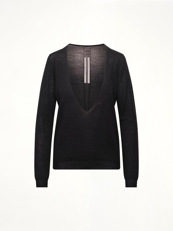 Extreme V Neck Pull in Black