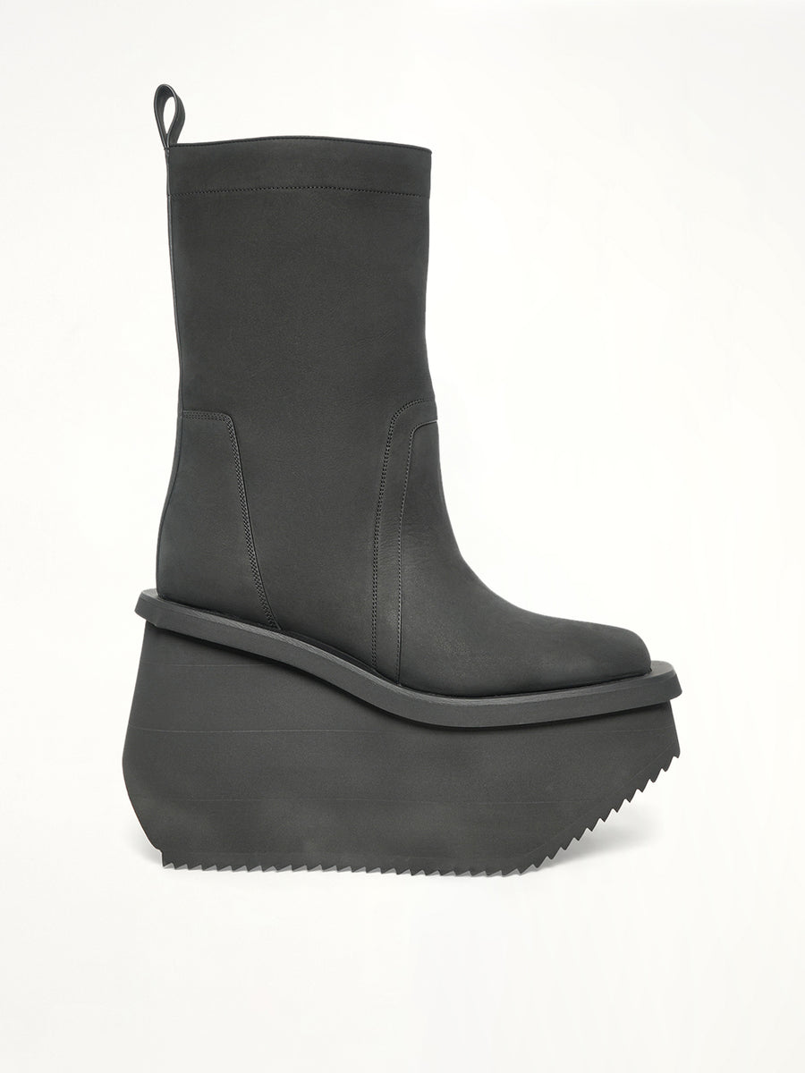 Factory Boots in Black Side View | RICK OWENS