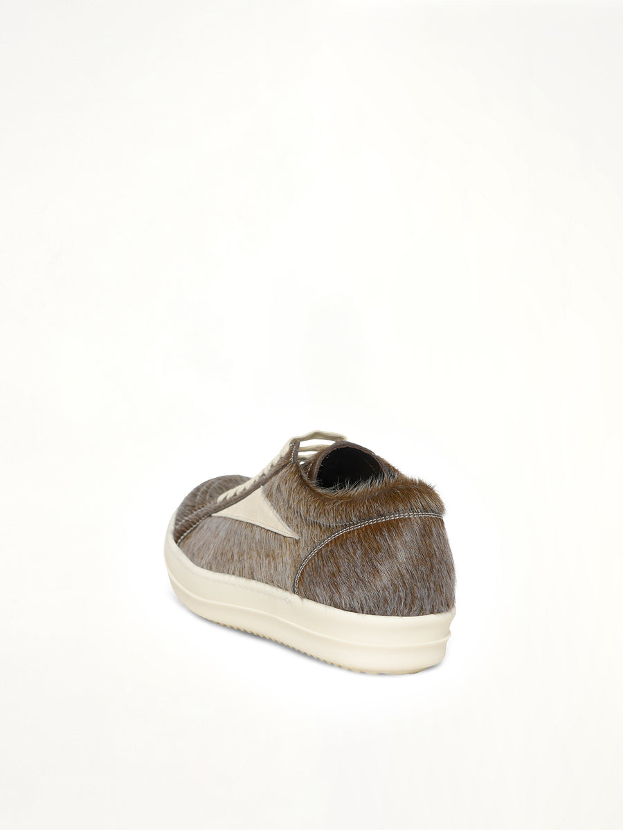 Fur Vintage Sneaks in Indigo/Milk Back View | RICK OWENS