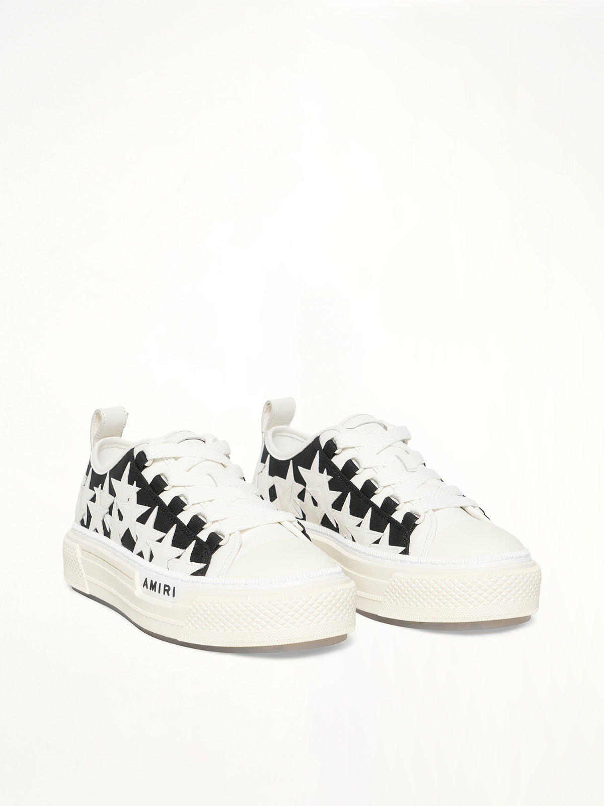 Stars Court Low Sneaker in Black Front View | AMIRI