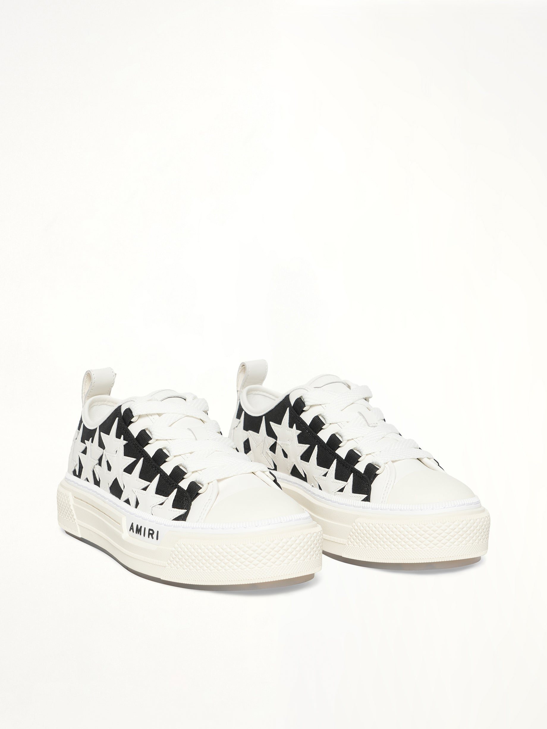 Stars Court Low Sneaker in Black Front View | AMIRI
