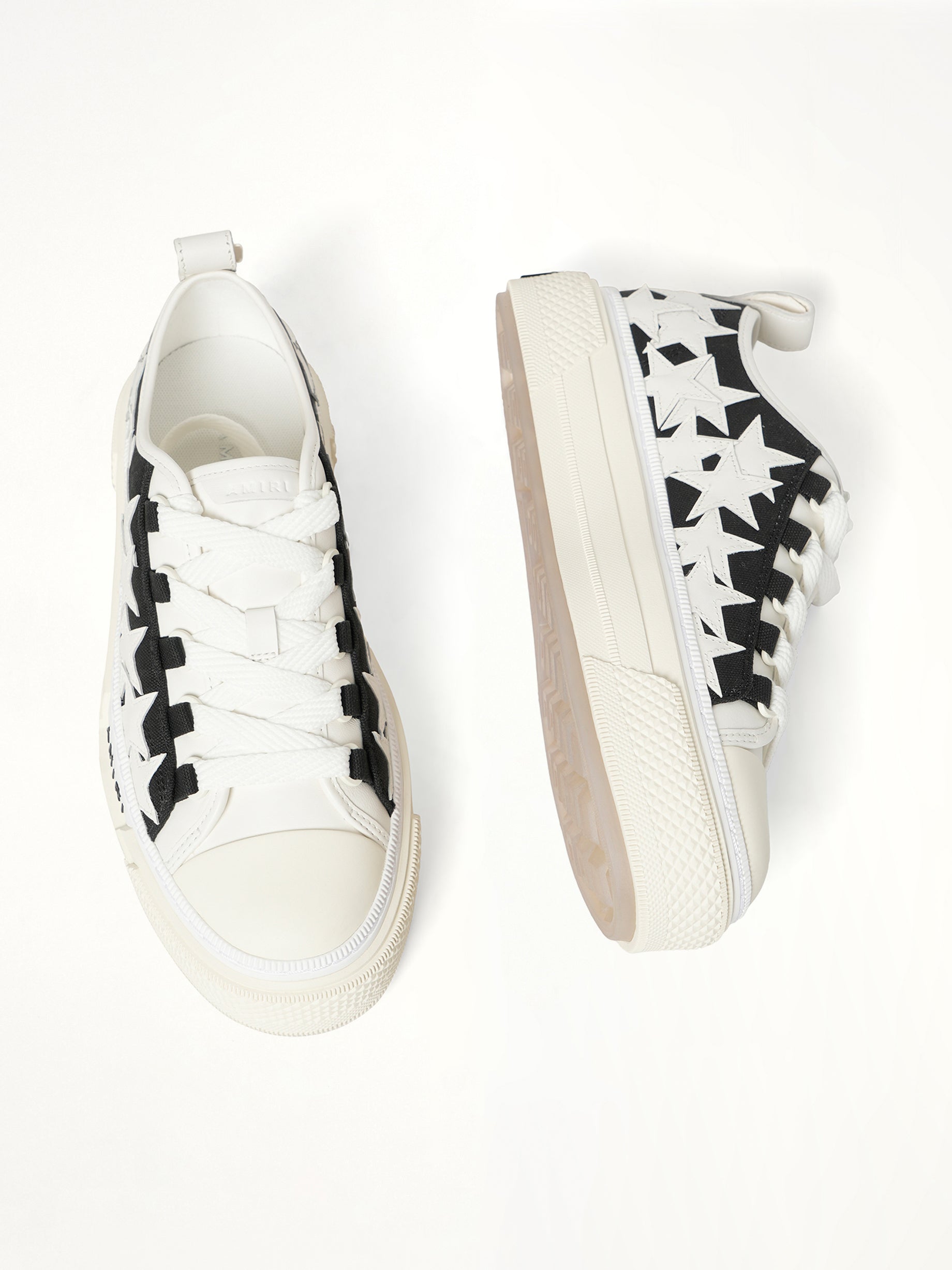Stars Court Low Sneaker in Black Top View | AMIRI