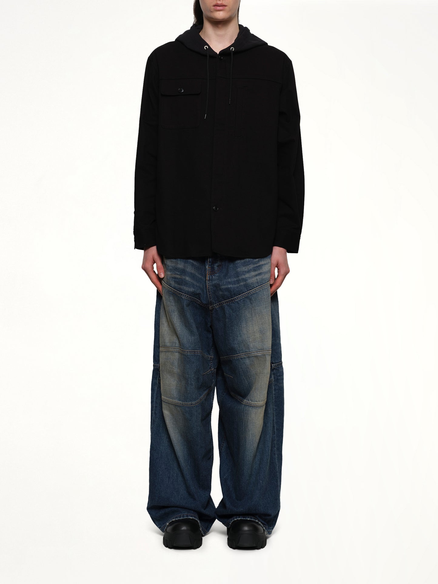 Hooded Blouse in Black