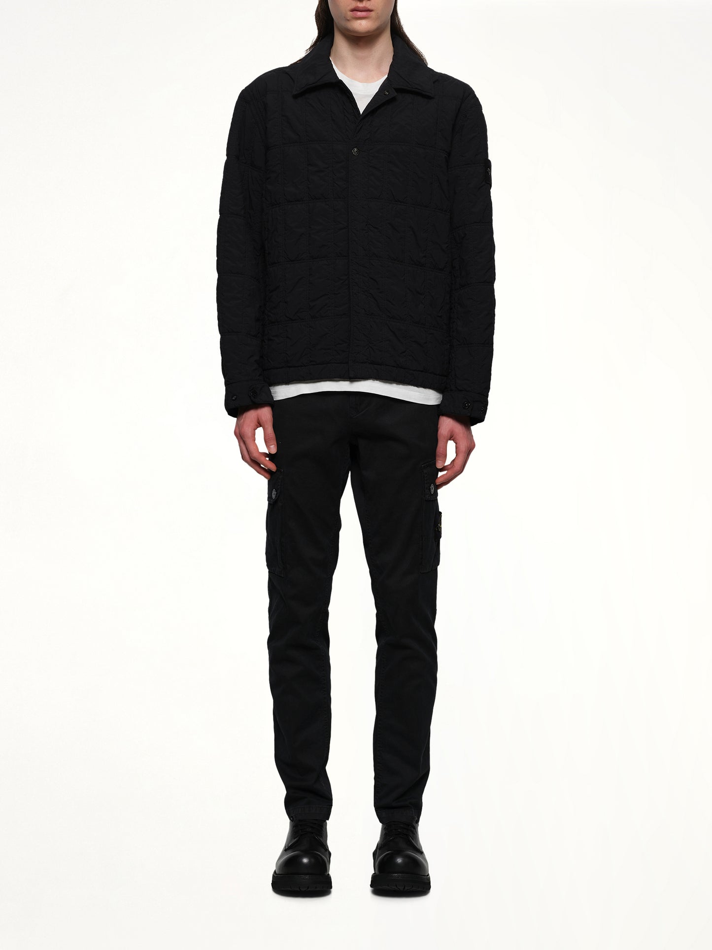 410009 Nylon Smerigliato Jacket in Black