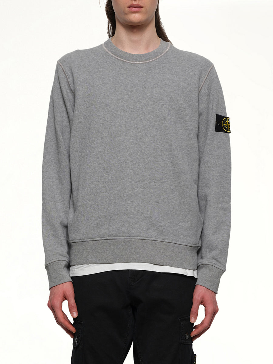 6100060 Organic Cotton Sweatshirt in Melange Grey