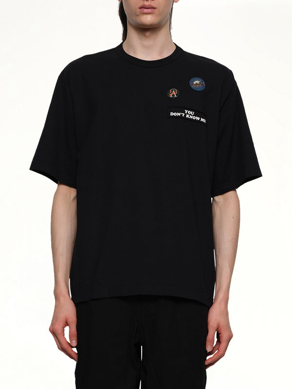 パッチ Tシャツ ブラック