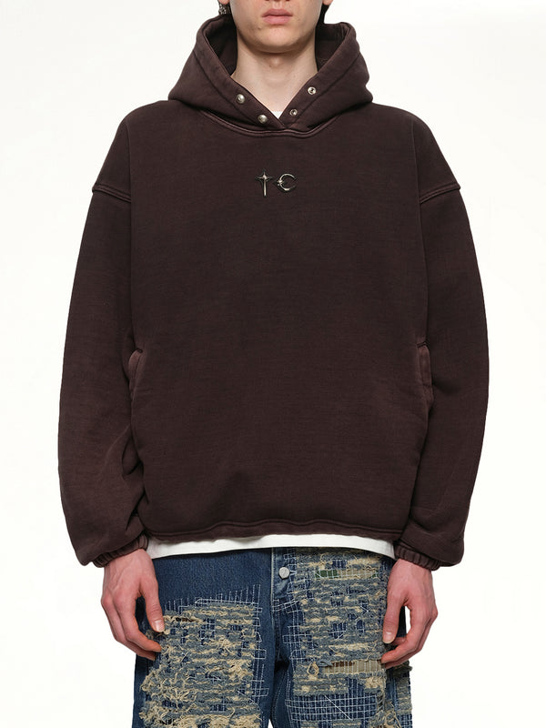 Devil Peace Patch Hoodie in Black