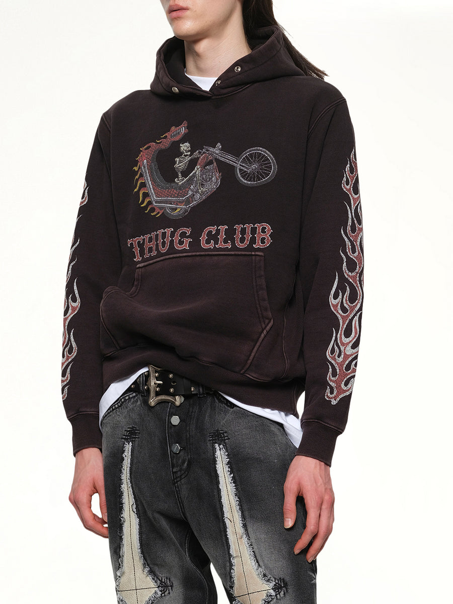 Dragon Chopper Hoodie in Black