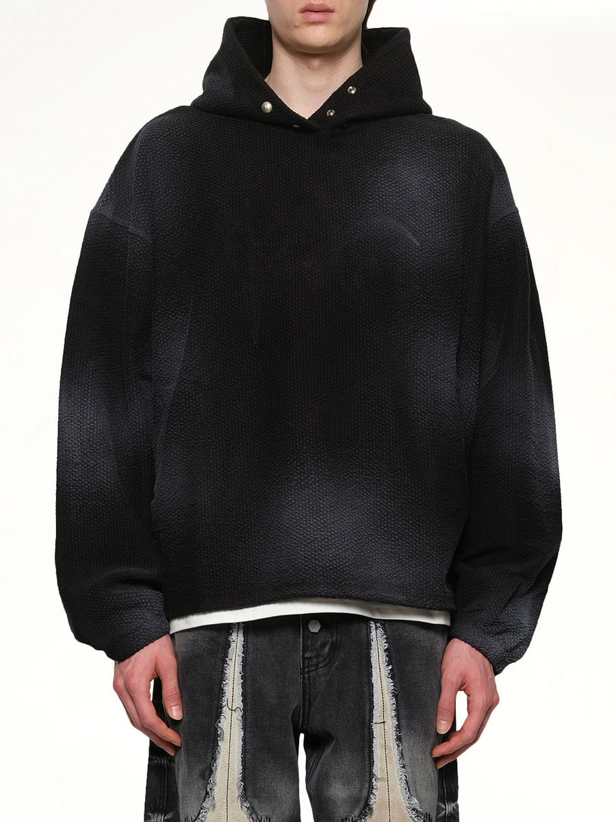 TC Sprayed Terry Hoodie in Black
