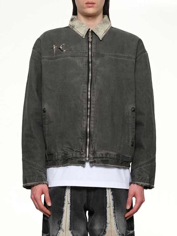 TC Washed Work Jacket in Black