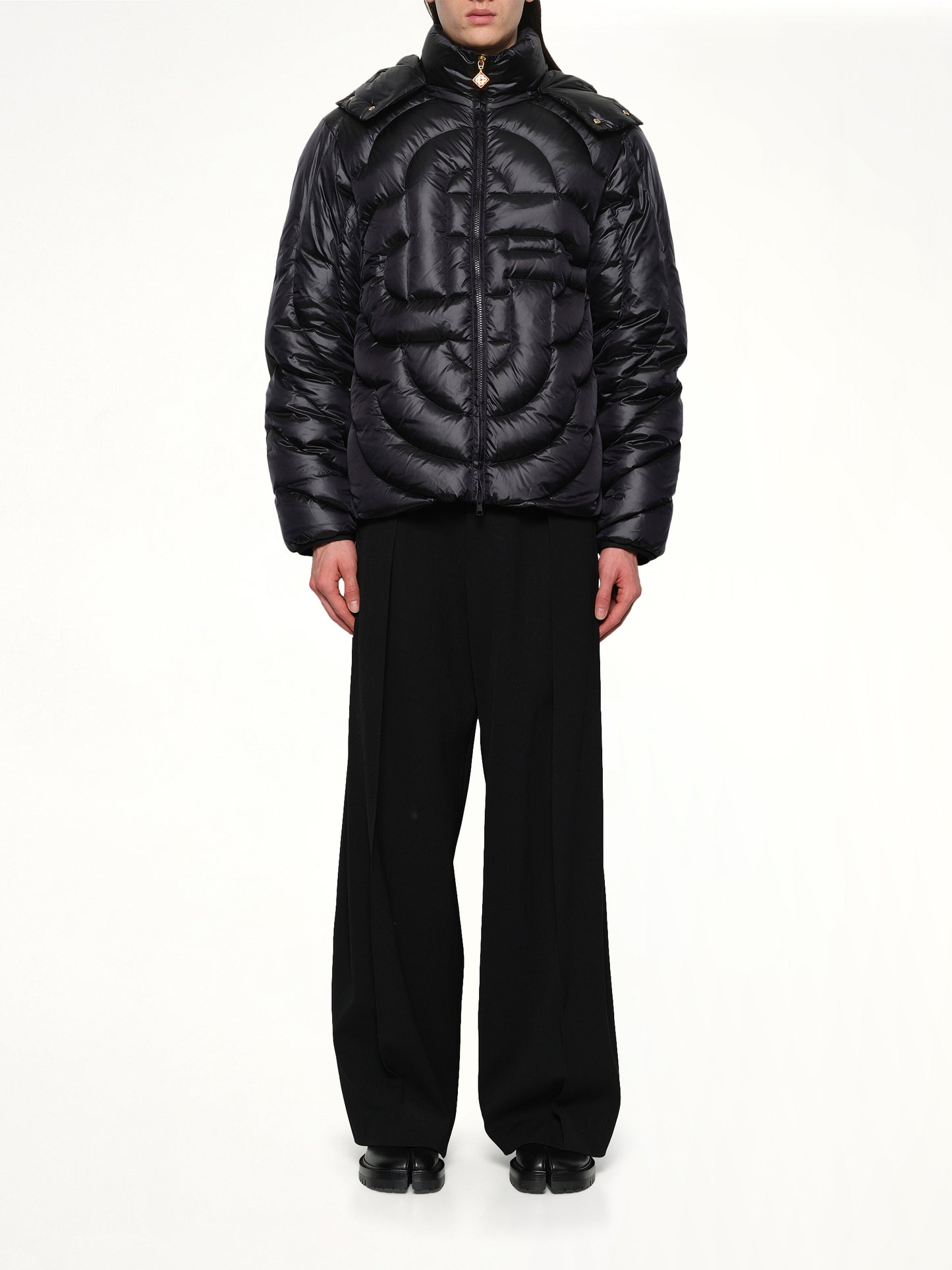 CC Quilted Puffer Jacket in Black