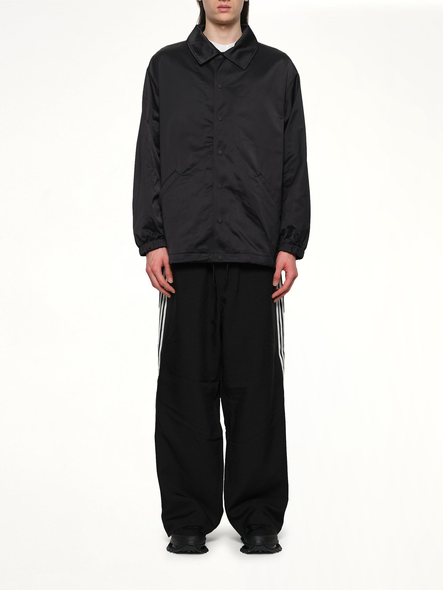 Logo Graphic Coach Jacket in Black